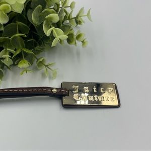 Vintage Juicy Couture Bag Charm Bag Tag Juicy Branded Leather Gold